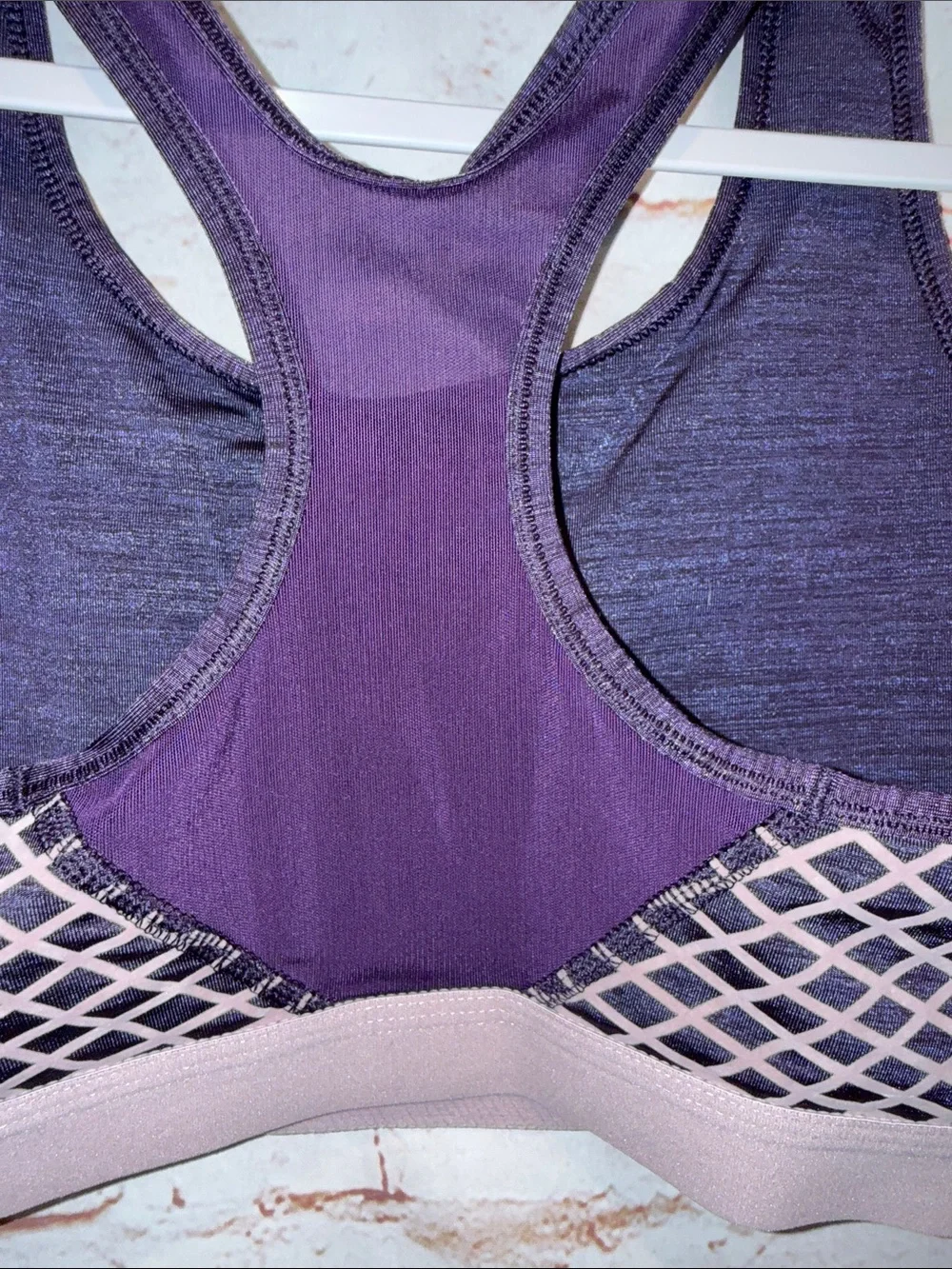 Nike pro hyper classic Purple Sports Bra racer back large dri fit pullover gym